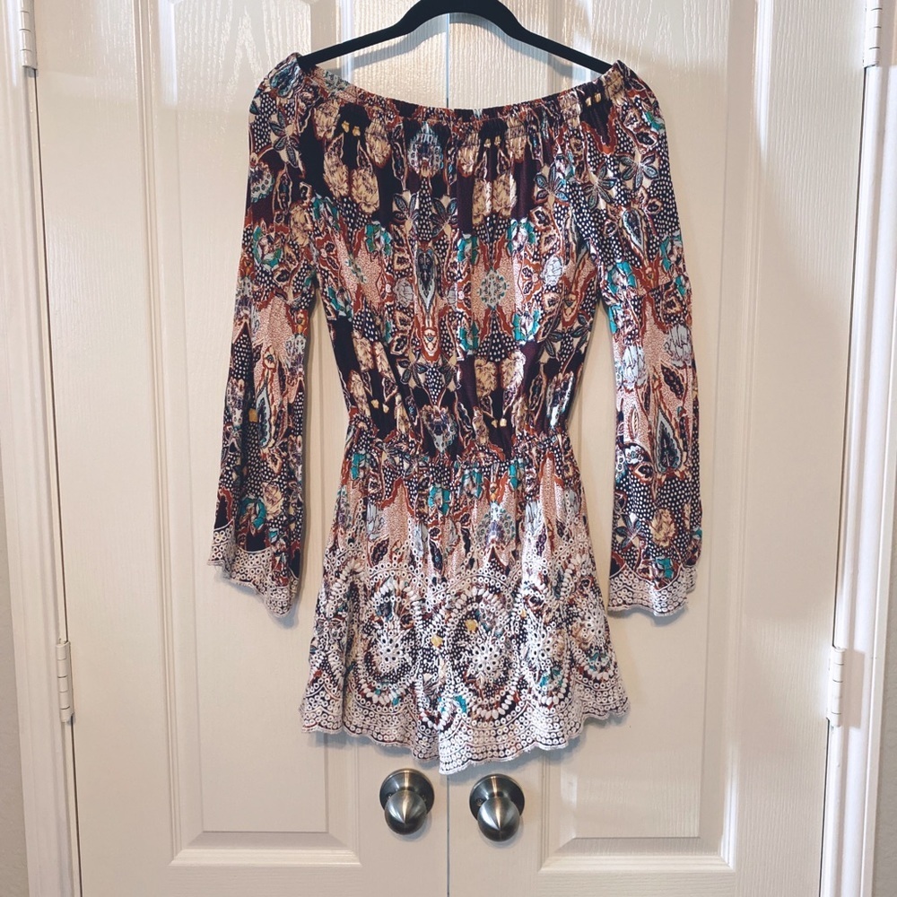 Xhilaration Woman’s Romper Floral Embroidered - Picture 1 of 14